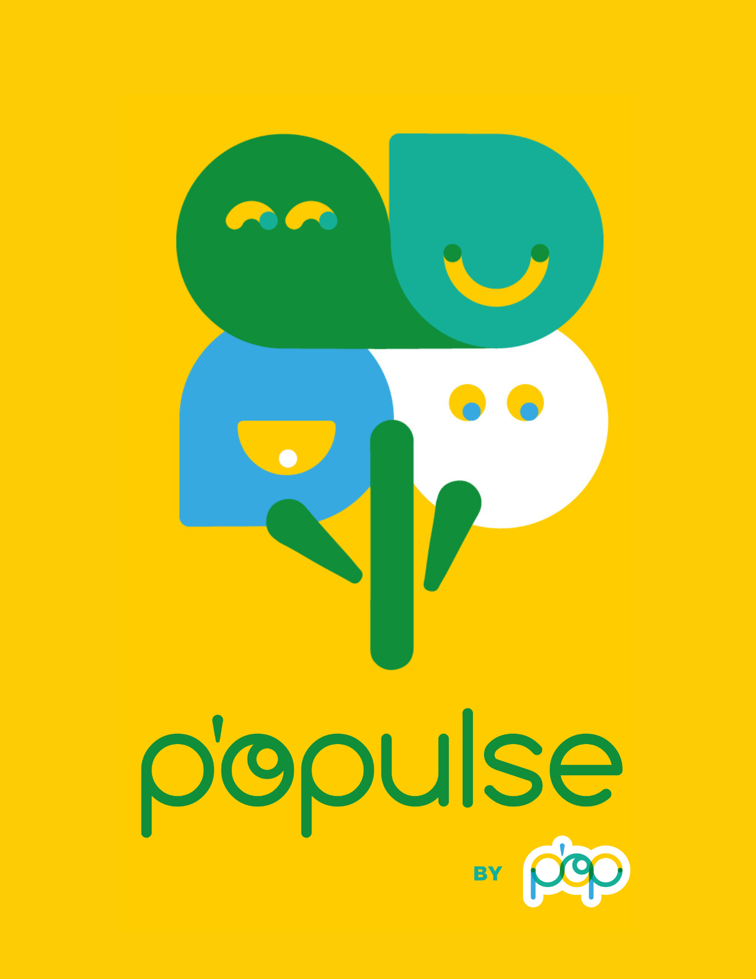 Logo Populse – un arbre stylisé avec quatre visages colorés symbolisant la diversité, la communauté et l’activation des talents